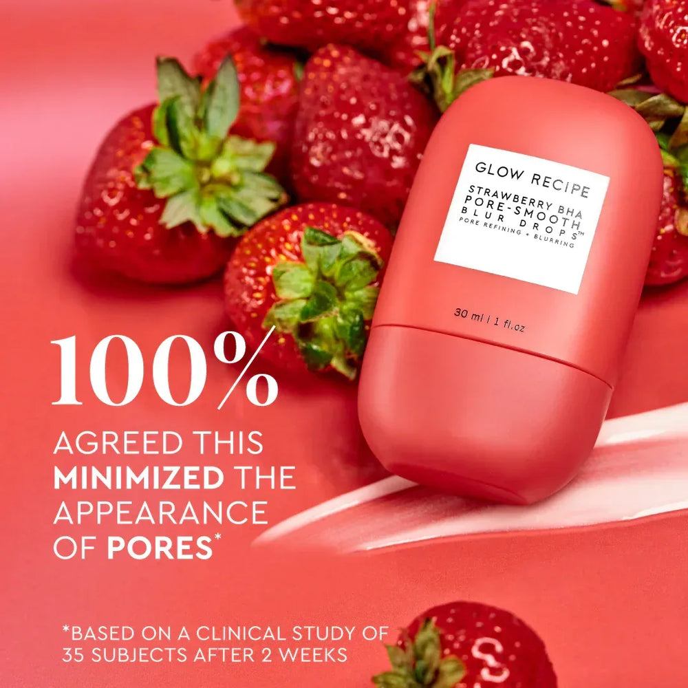 Glow Recipe Strawberry BHA Pore-Smooth Blur Drops 30ml - The Beauty League Pakistan