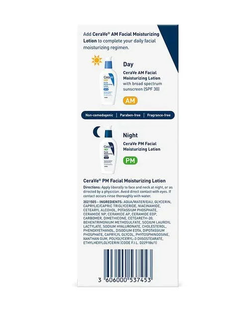 CeraVe- PM Facial Moisturizing Lotion 89ml - The Beauty League Pakistan