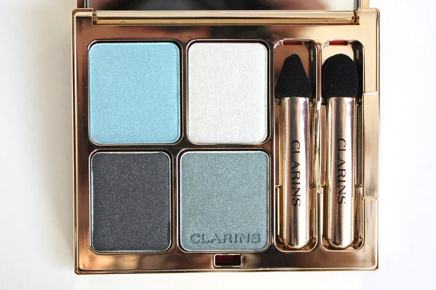 Clarins Ombre Minérale 4 Couleurs Wet & Dry Eye Quartet Mineral Palette- 08 Blue Sky - The Beauty League Pakistan