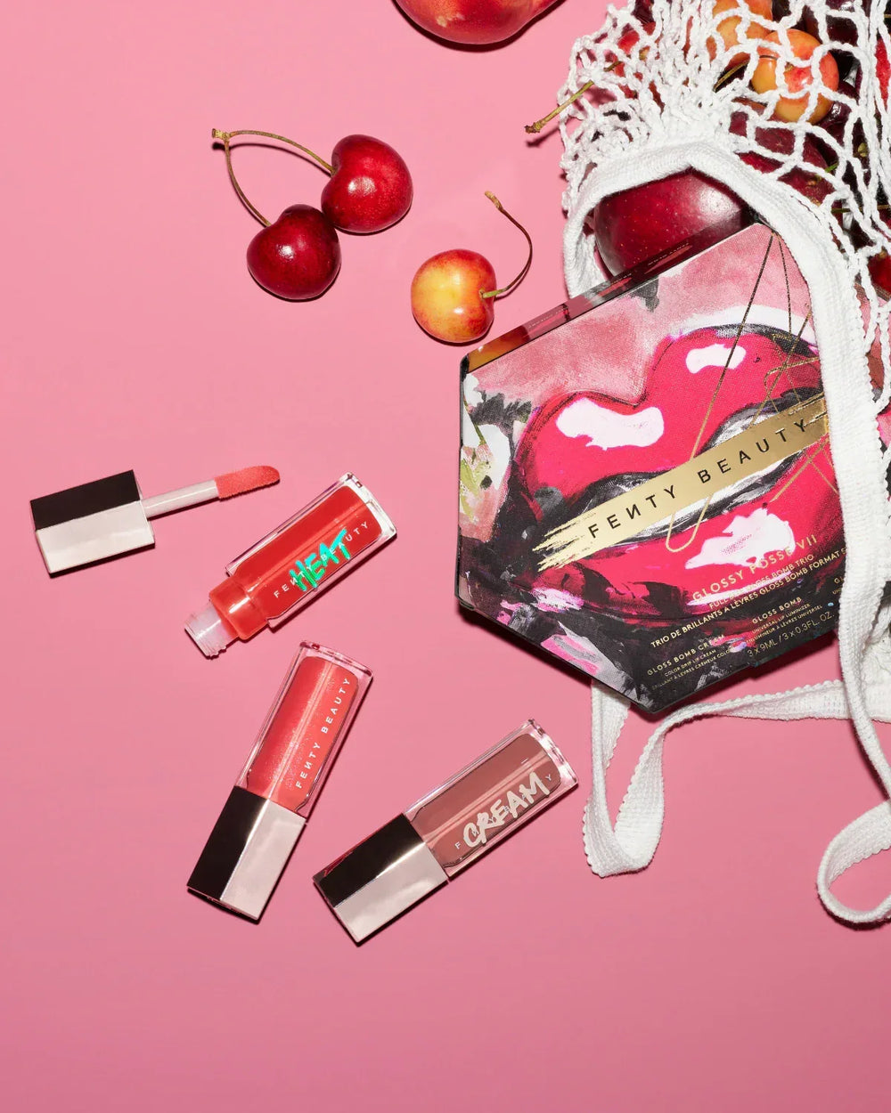 Fenty Beauty Glossy Posse VII Full-Size Gloss Bomb Trio - The Beauty League Pakistan