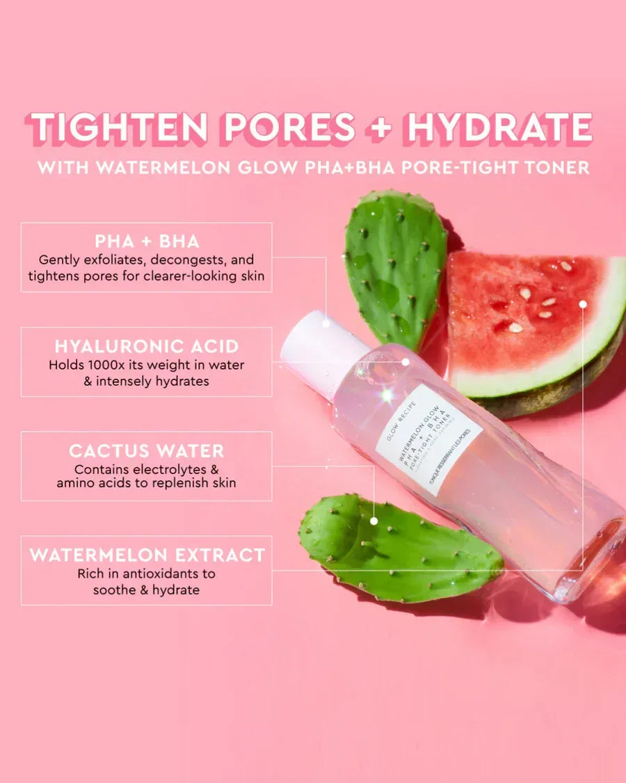 Glow Recipe Watermelon Glow PHA + BHA Pore-Tight Toner- 150ml - The Beauty League Pakistan