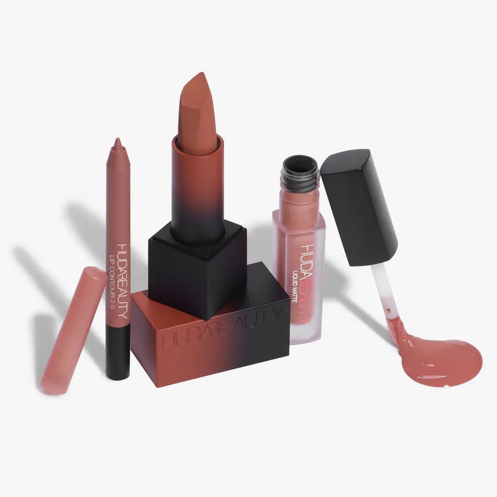 Huda Beauty The Ultimate Lip Trio Set Bombshell - The Beauty League Pakistan
