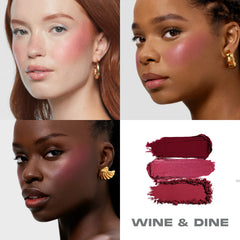 Morphe- Cheek Thrills Multi-Finish Face Trio- Wine & Dine - The Beauty League Pakistan