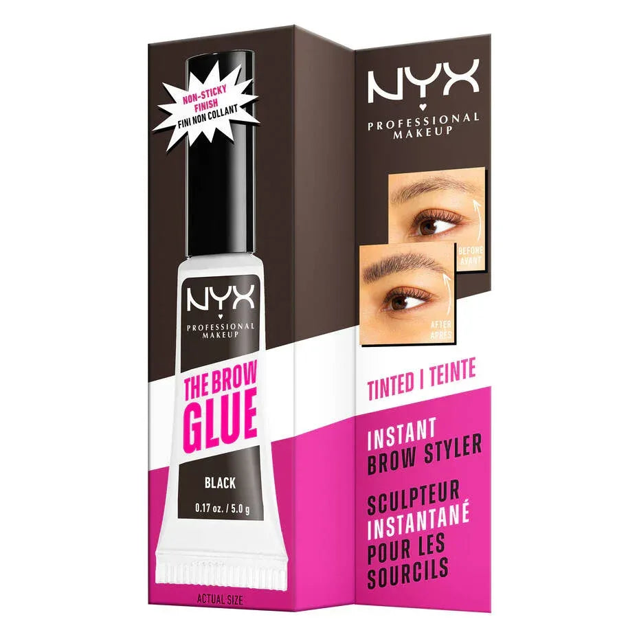 NYX Professional The Brow Glue Instant Brow Styler- Black - The Beauty League Pakistan