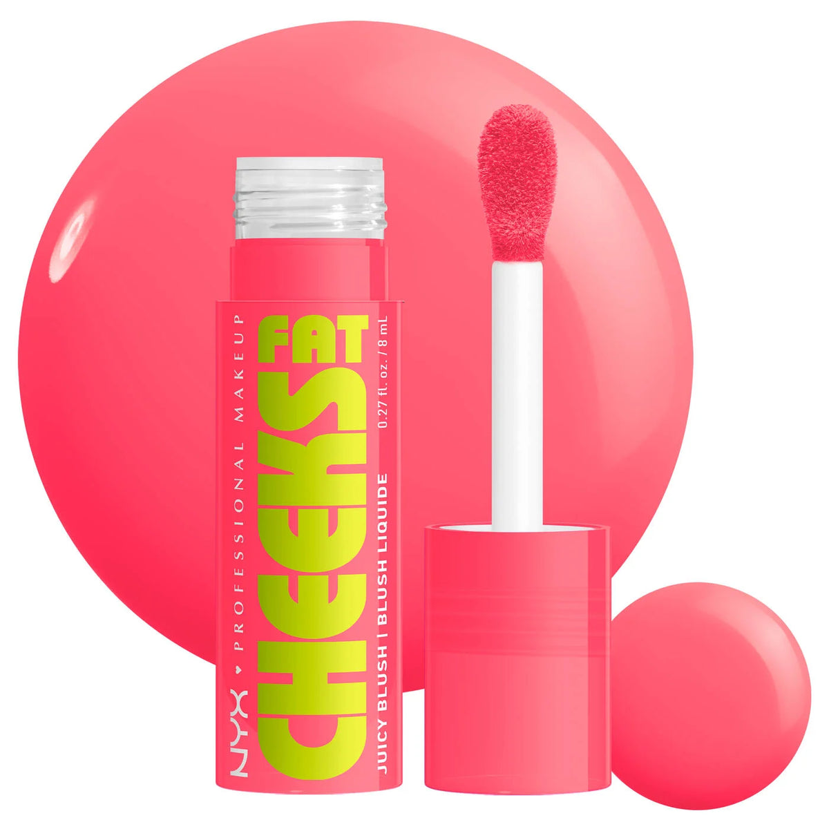 Nyx- Fat Cheeks Juicy Liquid Blush- Guava Gush
