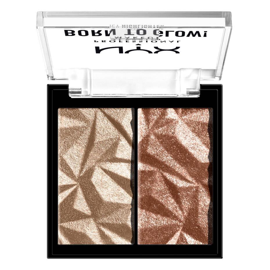 NYX Born To Glow Icy Highlighter Duo - Platinum Status & Diamond Chains - The Beauty League Pakistan