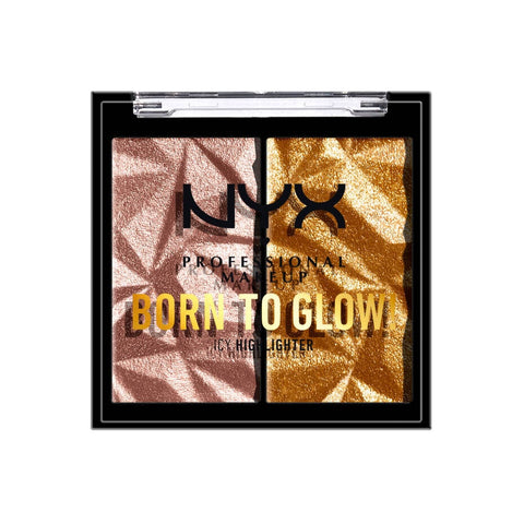 NYX Born To Glow Icy Highlighter Duo - Rock Candy & Golden Cuffs