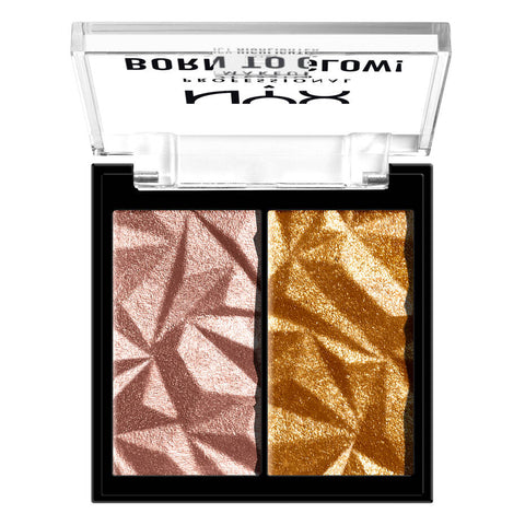 NYX Born To Glow Icy Highlighter Duo - Rock Candy & Golden Cuffs