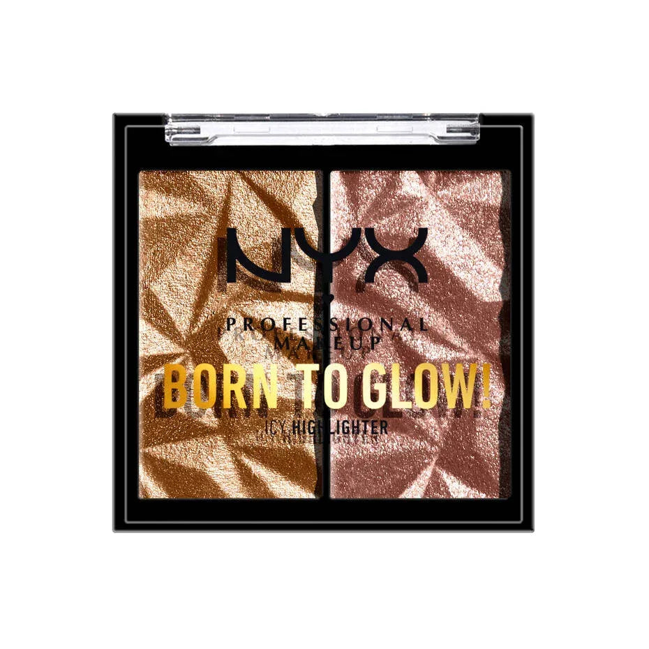 NYX Born To Glow Icy Highlighter Duo - Bout The Bronze & Gemstone - The Beauty League Pakistan