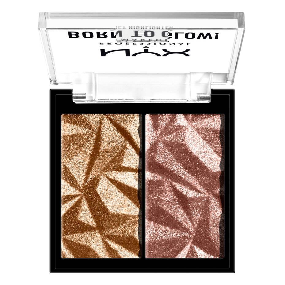 NYX Born To Glow Icy Highlighter Duo - Bout The Bronze & Gemstone - The Beauty League Pakistan