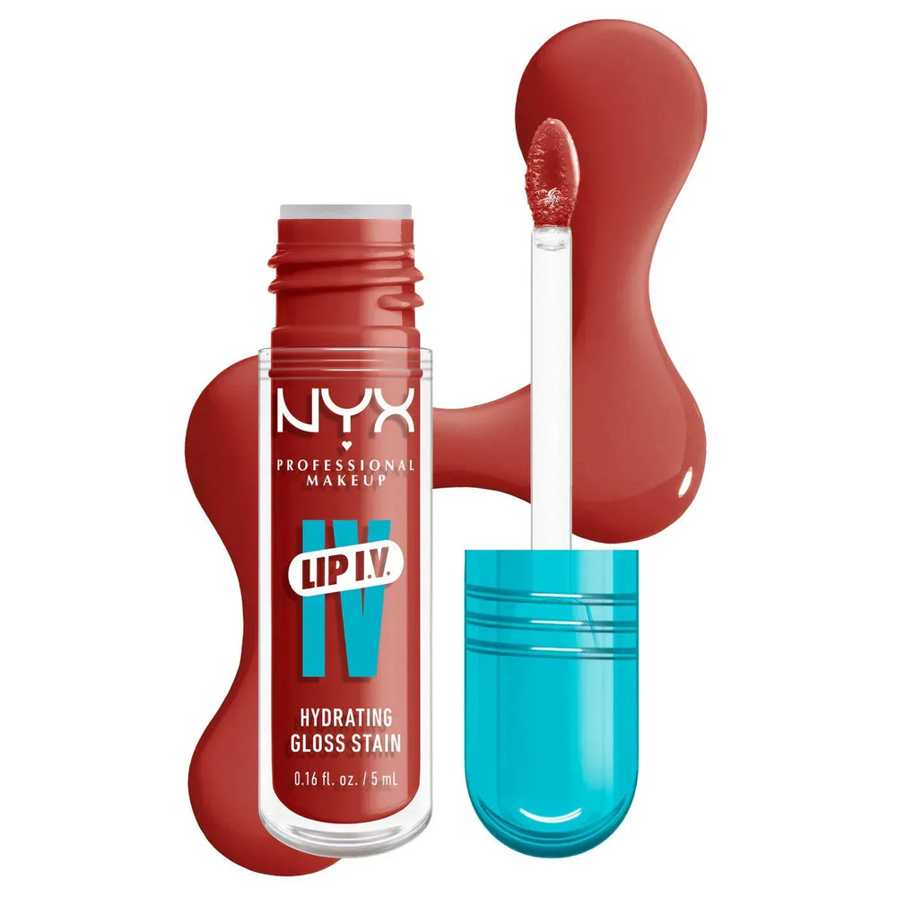 NYX- Lip I.V. Hydrating Lip Gloss Stain- 12 Burst That Tang! - The Beauty League Pakistan