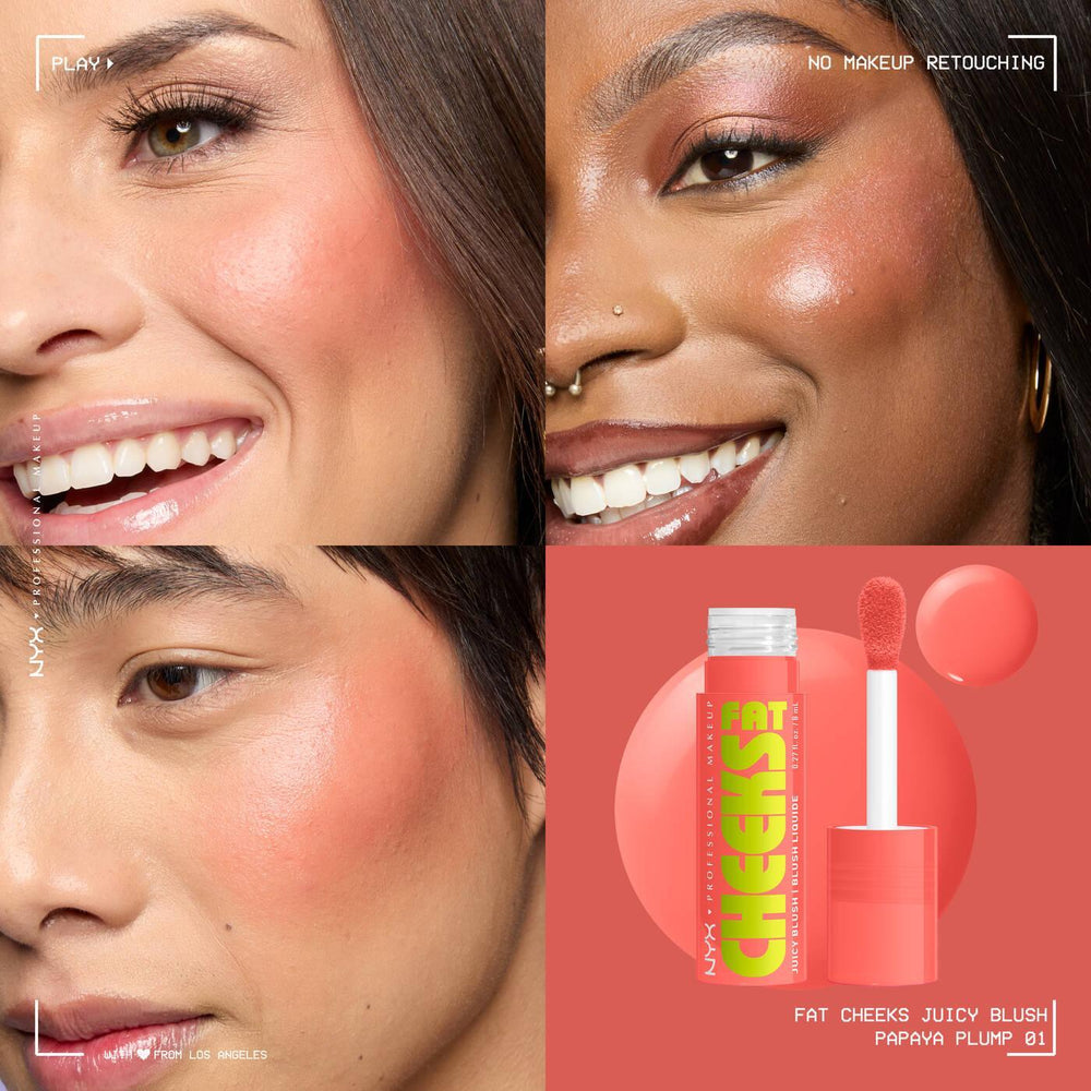 Nyx- Fat Cheeks Juicy Liquid Blush- Papaya Plump - The Beauty League Pakistan