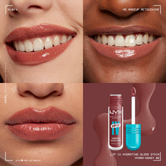 NYX- Lip I.V. Hydrating Lip Gloss Stain- 02 Hydra-Honey