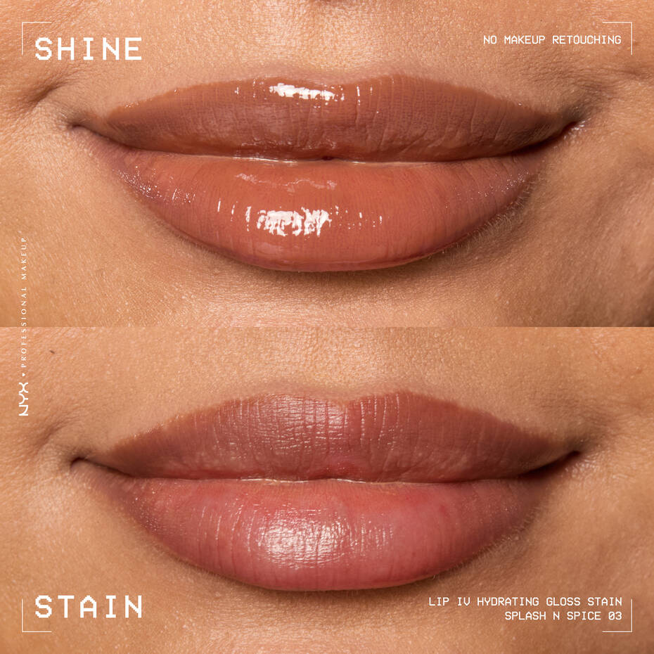 NYX- Lip I.V. Hydrating Lip Gloss Stain- 03 Splash N Spice