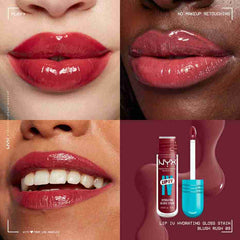 NYX- Lip I.V. Hydrating Lip Gloss Stain- 09 Blush Rush