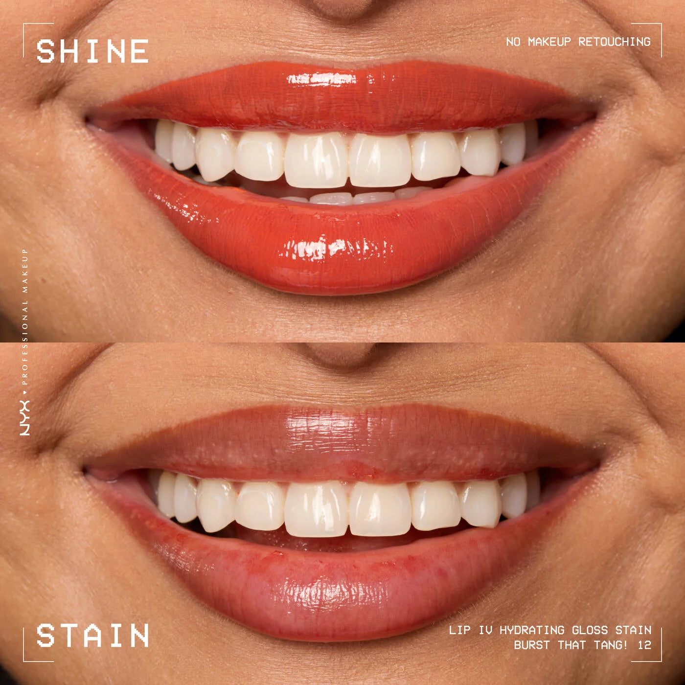 NYX- Lip I.V. Hydrating Lip Gloss Stain- 12 Burst That Tang!
