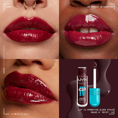 NYX- Lip I.V. Hydrating Lip Gloss Stain- 14 Mauve N' Moist