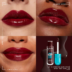 NYX- Lip I.V. Hydrating Lip Gloss Stain- 15 Water 'Bout Dine