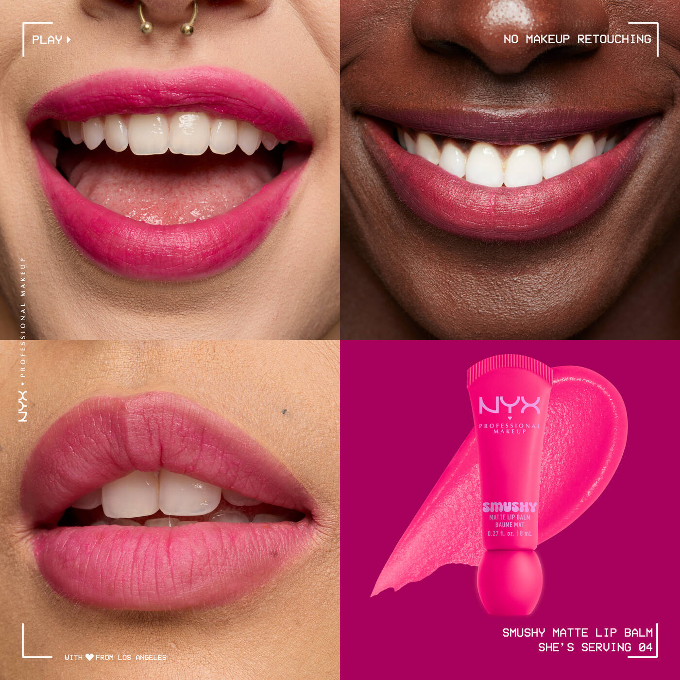 NYX- Smushy Matte Lip Balm- She's Serving