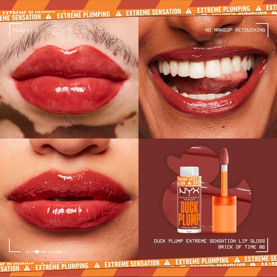 NYX-DUCK PLUMP HIGH PIGMENT PLUMPING LIP GLOSS- 06 Brick of Time - The Beauty League Pakistan