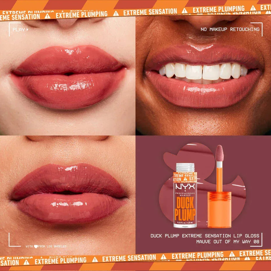 NYX-DUCK PLUMP HIGH PIGMENT PLUMPING LIP GLOSS- 08 Mauve Out Of My Way - The Beauty League Pakistan