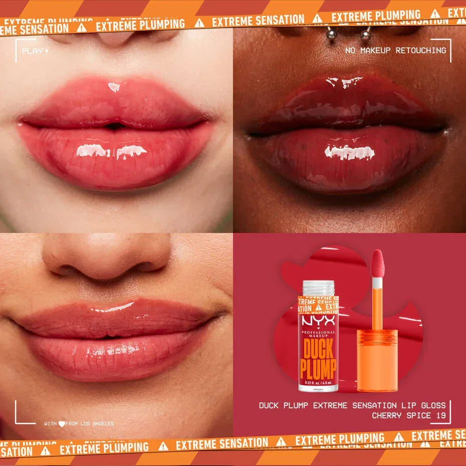 NYX-DUCK PLUMP HIGH PIGMENT PLUMPING LIP GLOSS- 18 Cherry Spice - The Beauty League Pakistan