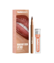 Huda Beauty- Makeout Sesh Lip Duo- Peachy Nudes