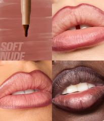 Huda Beauty- Makeout Sesh Lip Duo- Peachy Nudes