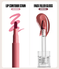 Huda Beauty- Makeout Sesh Lip Duo- Rosy Nudes