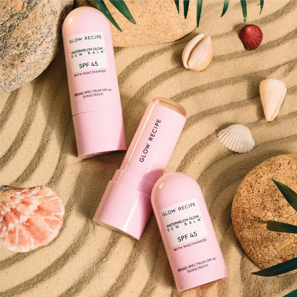 GLOW RECIPE - Watermelon Glow Niacinamide Dew Balm Face Sunscreen Stick- SPF 45 - The Beauty League Pakistan