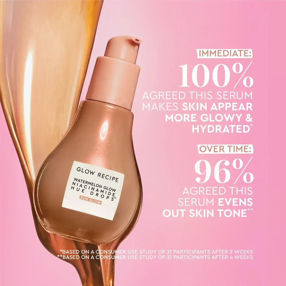 Glow Recipe Watermelon Glow Niacinamide Hue Drops Sun Glow Serum 40ml - The Beauty League Pakistan
