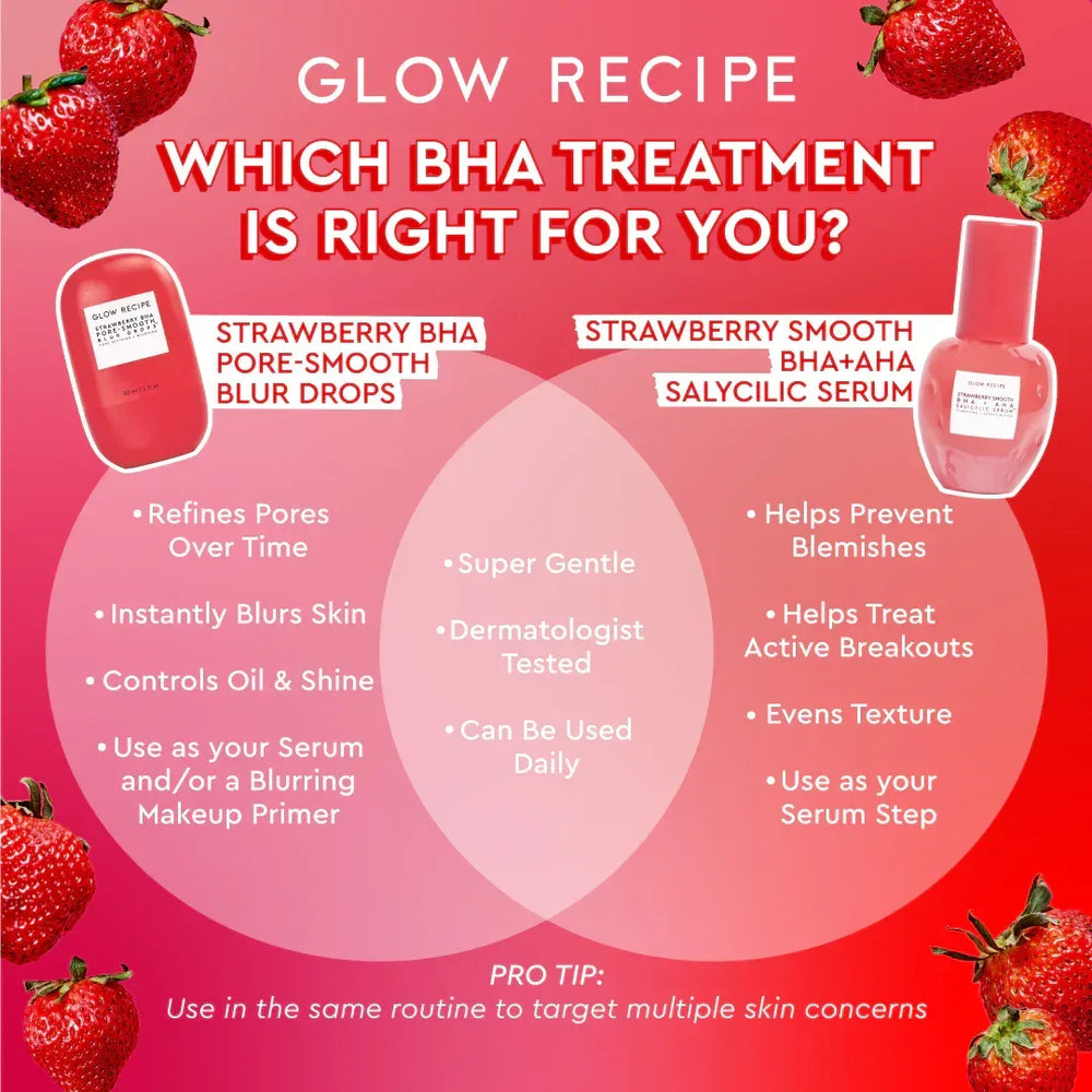 Glow Recipe Strawberry BHA Pore-Smooth Blur Drops 30ml - The Beauty League Pakistan