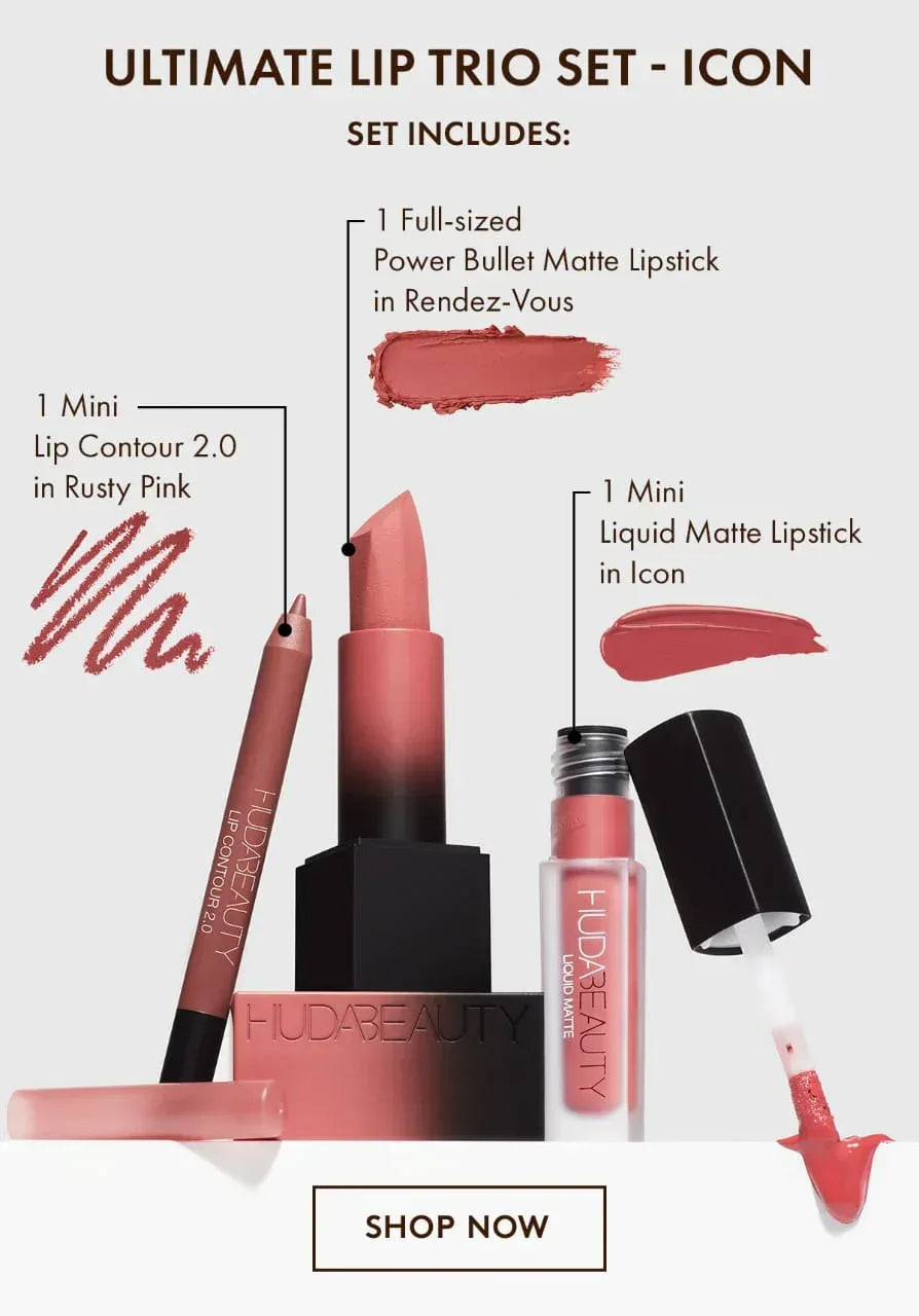Huda Beauty Lip Trio Contour 2.0 - Icon - The Beauty League Pakistan