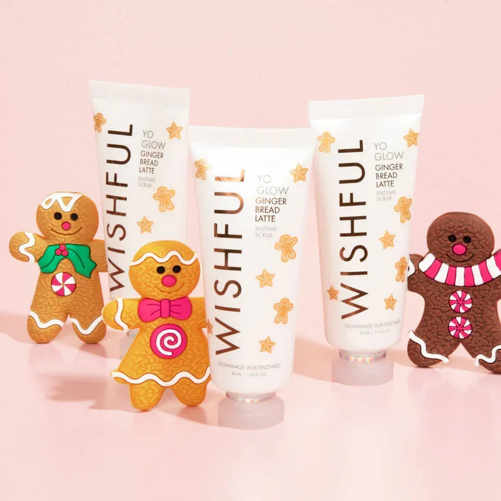 Huda Beauty- Wishful Yo Glow Gingerbread Latte Enzyme Scrub 40ml - The Beauty League Pakistan