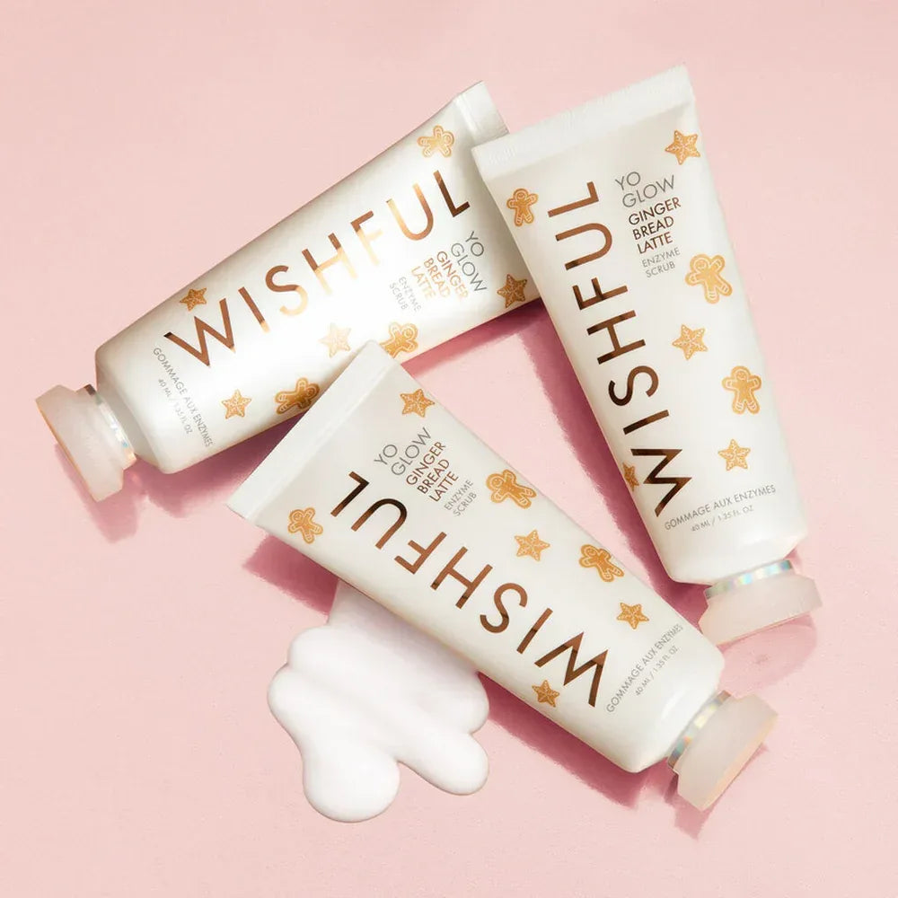 Huda Beauty- Wishful Yo Glow Gingerbread Latte Enzyme Scrub 40ml - The Beauty League Pakistan