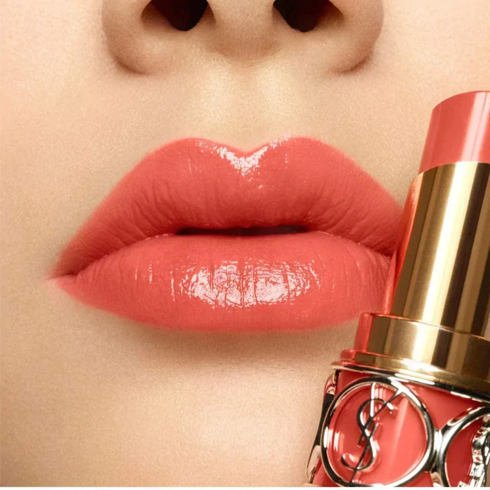 Yves Saint Laurent Rouge Volupte Shine - 46 Orange Perfecto - The Beauty League Pakistan