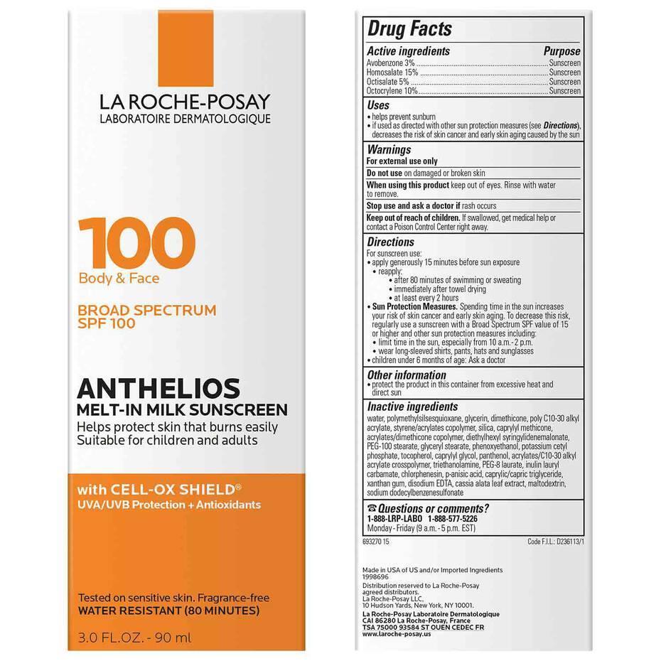 La Roche Posay- ANTHELIOS MELT-IN MILK SUNSCREEN FOR FACE & BODY SPF 100 - The Beauty League Pakistan