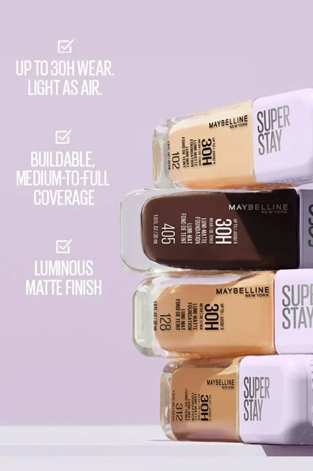 Maybelline- Super Stay® Lumi-Matte Foundation-110 (USA) - The Beauty League Pakistan