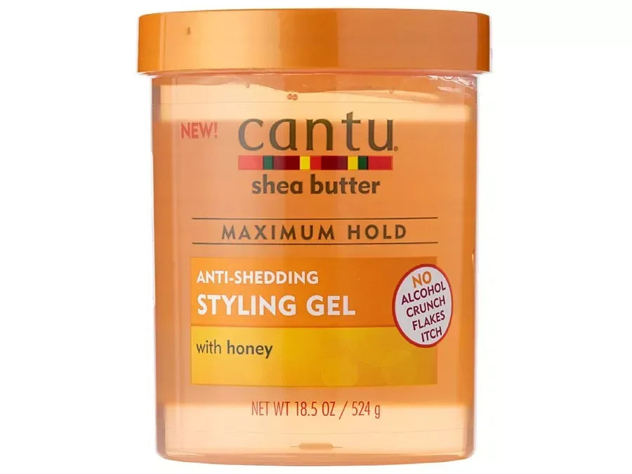 Cantu Shea Butter Maximum Hold Anti-Shedding Styling Gel with Honey 524ml - The Beauty League Pakistan