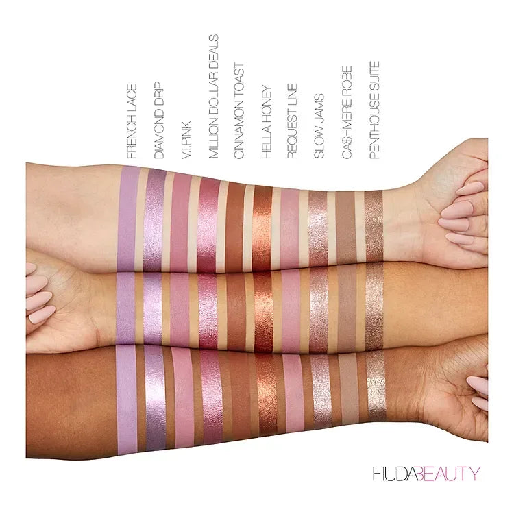 Huda Beauty Matte & Metal Melted Shadows - Request Line & Slow Jams - The Beauty League Pakistan