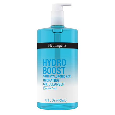 Neutrogena Hydro Boost Hydrating Gel Facial Cleanser, Fragrance-Free, Face Wash 473ml