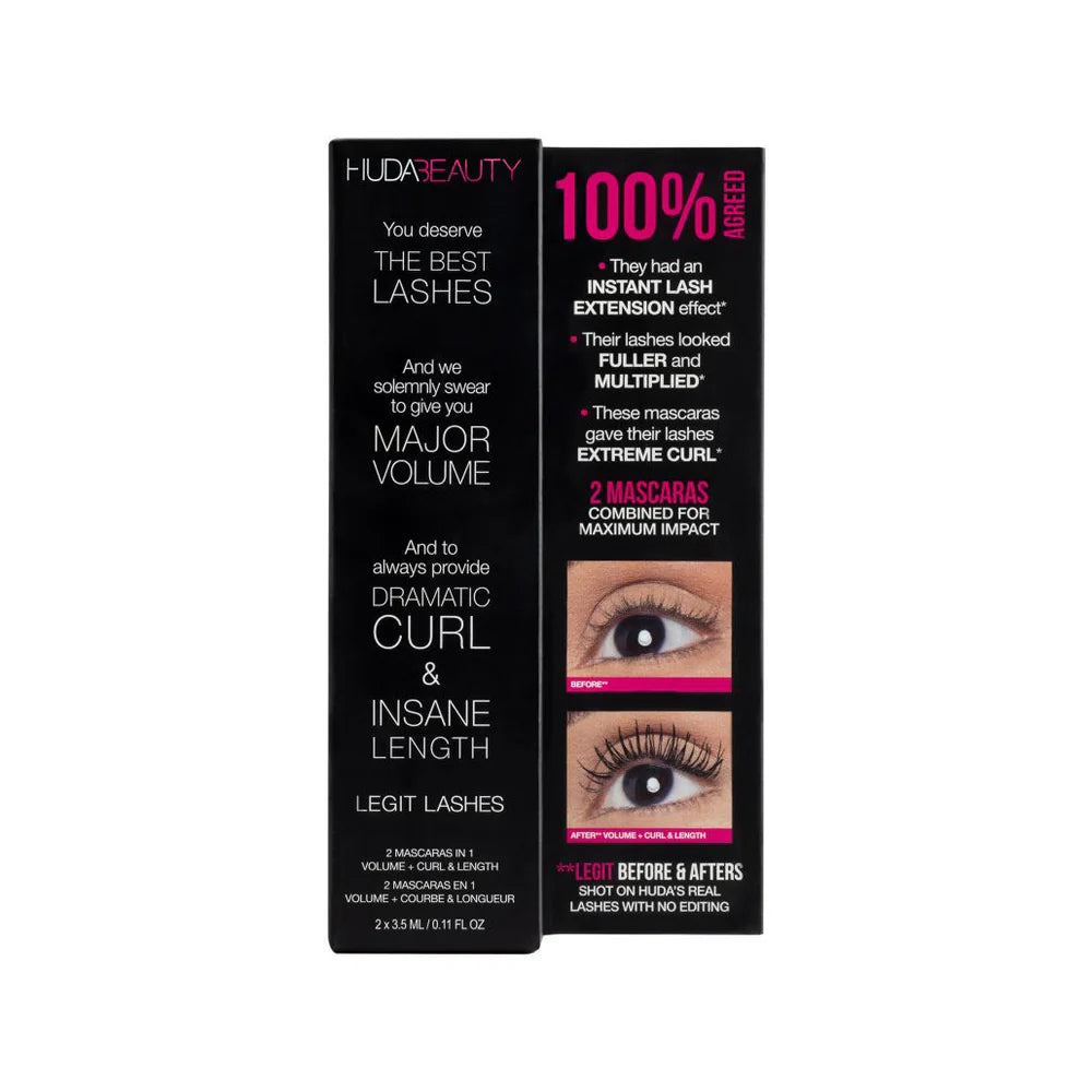 Huda Beauty LEGIT LASHES Double-Ended Mascara Mini