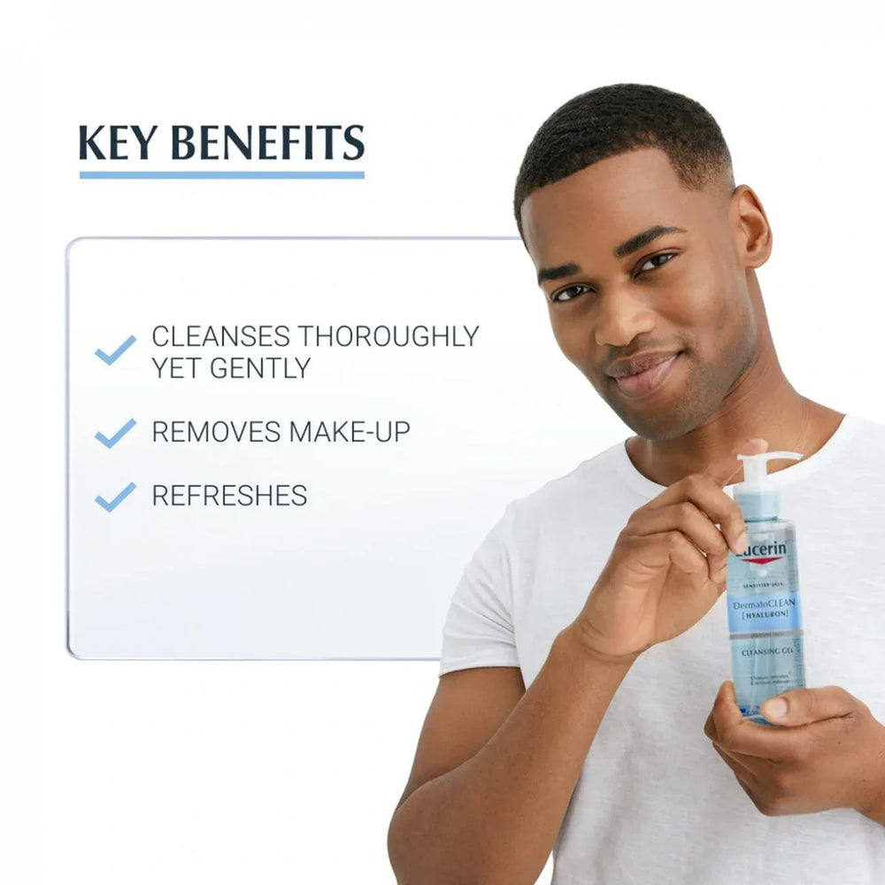 Eucerin DermatoCLEAN [HYALURON] Refreshing Cleansing Gel 200ml - The Beauty League Pakistan