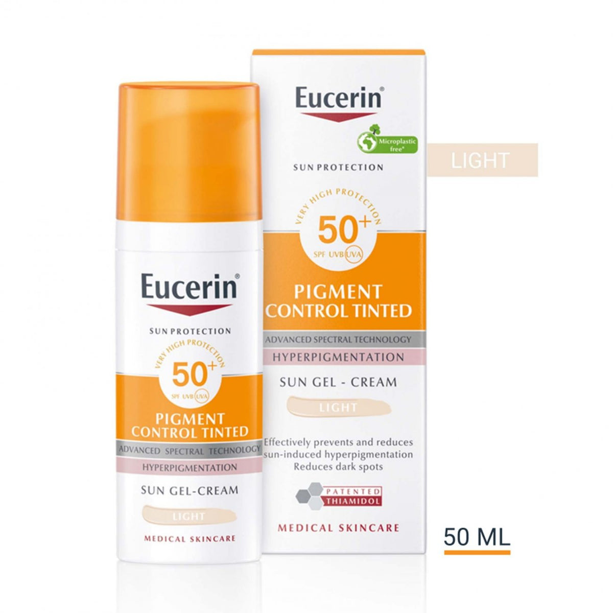 Eucerin Sun Pigment Control Sun Tinted Gel-Cream SPF50+ Light 50ml