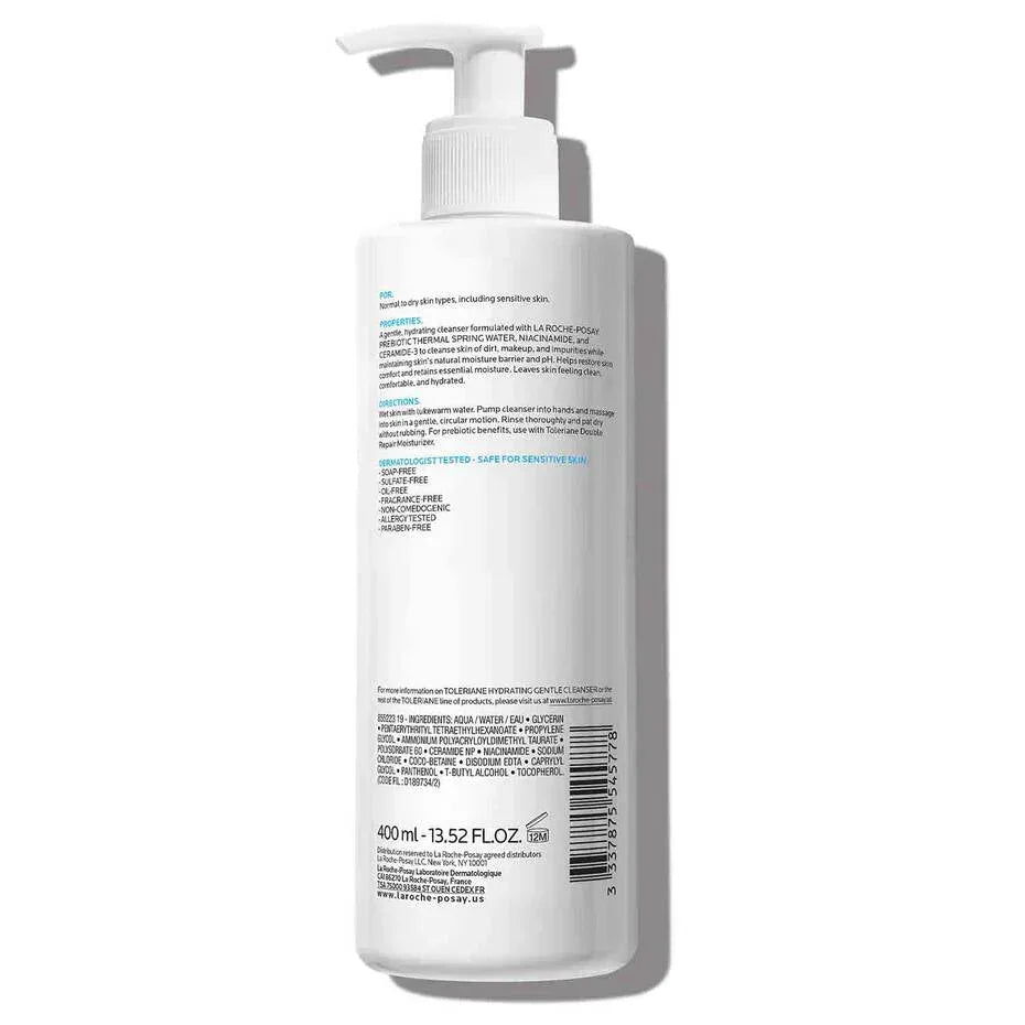 La Roche Posay- Toleriane Hydrating Gentle Facial Cleanser 400ml - The Beauty League Pakistan