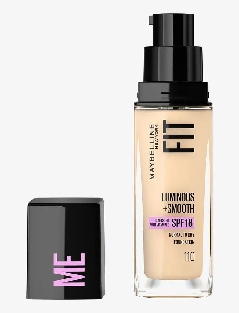 Maybelline- Fit Me Luminous + Smooth Liquid Foundation 110 Porcelain - 30ml (France) - The Beauty League Pakistan
