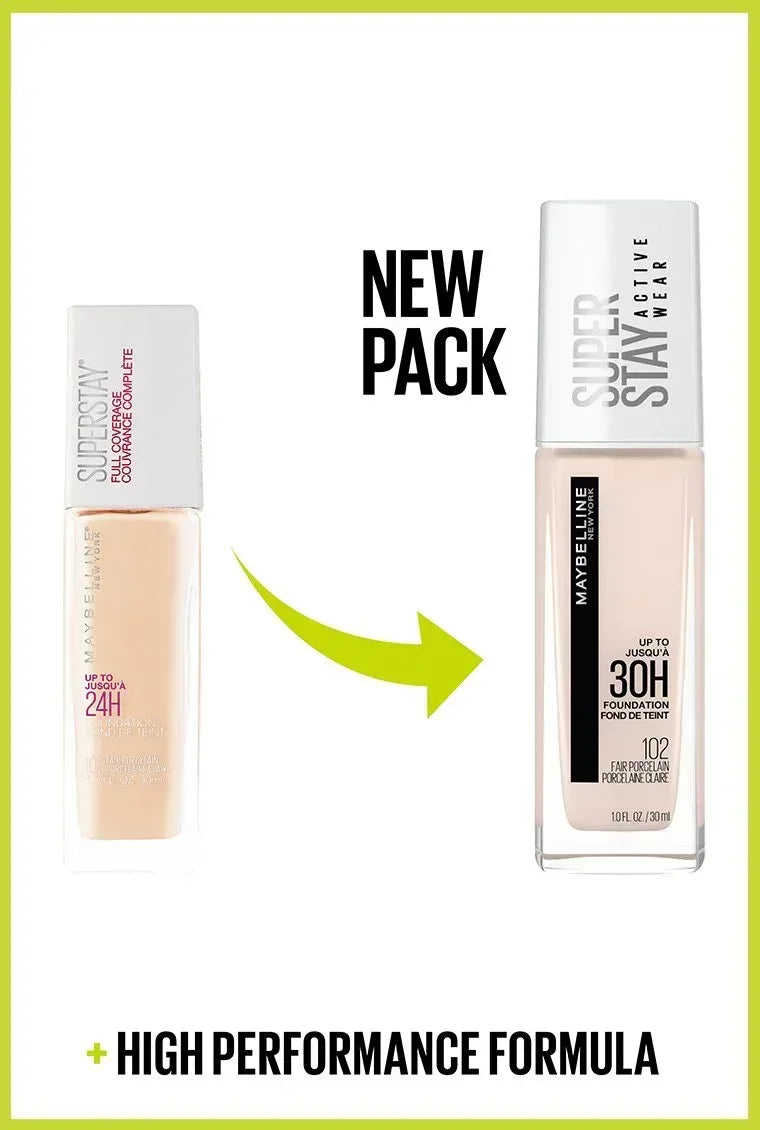Maybelline-SUPER STAY® LONGWEAR LIQUID FOUNDATION-110 Porcelain (USA) - The Beauty League Pakistan