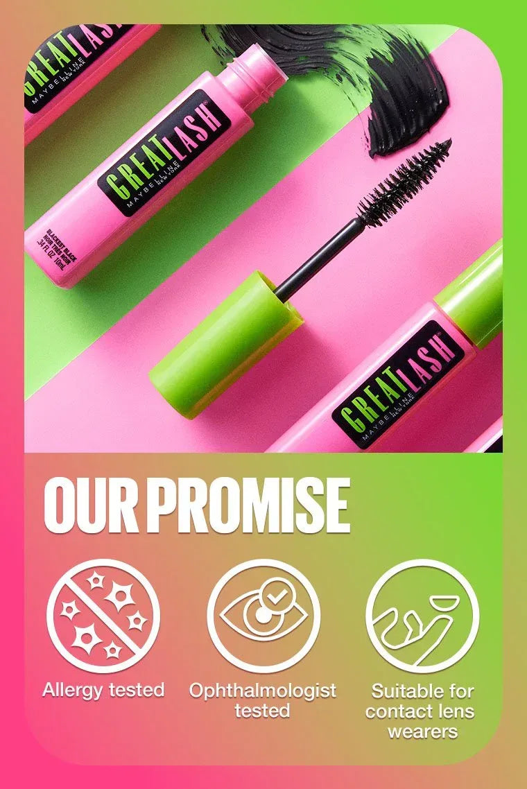 Maybelline-Great Lash Blackest Black Mascara - The Beauty League Pakistan