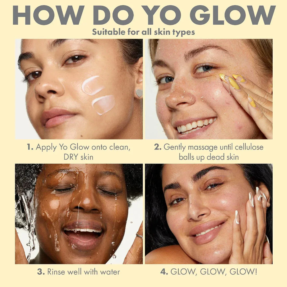 Huda Beauty- Wishful Yo Glow AHA & BHA Facial Enzyme Scrub 100ml - The Beauty League Pakistan