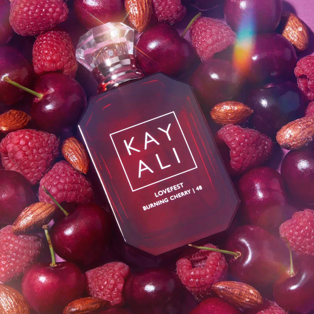 Huda Beauty- KAYALI Lovefest Burning Cherry | 48 Eau De Parfum Travel Spray 10ml - The Beauty League Pakistan